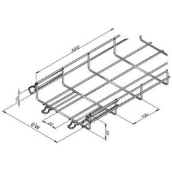 Chemin de câbles fil automatique CITO MTC 54x100, I2