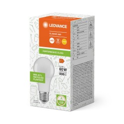 LED CLASSIC LEDVANCE PCR CLA60 Dépolie E27 8,5W 827 806lm NATURELOOP