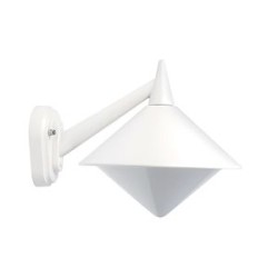 SIRIO - Applique Mur Ext. IP43 IK08, blanc, E27 75W max., Lpe non incl.
