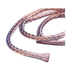 Tresse ronde en bobine, cuivre nu, 6 mm²