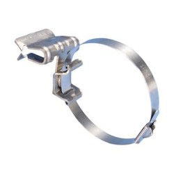 Attache poutre IPN ou IPE inox épaisseur 14-20 mm avec collier inox