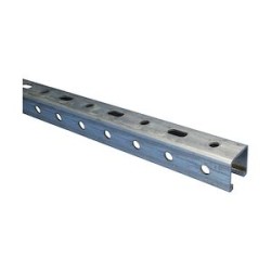 Rail de montage type AS, perforé, GC, 6 m long, 41x41x2,5mm