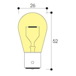 Poirette automobile 26X52 24V 21W BA15s