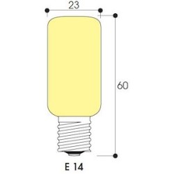 Tube 23X60 230V 25W E14 1000h