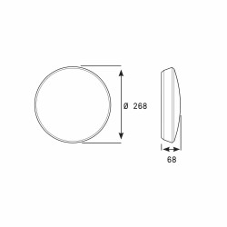 Hublot Osmo LED 850 lm 3000K Blanc D268 IK10 IP65