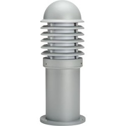 CALEO 1 - Borne Ext. IP44 IK07, gris, E27 100W max., Lpe non incl., haut.42cm