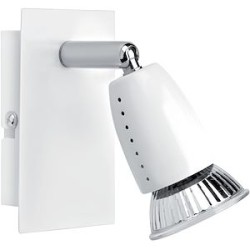 ECCO 01 - Spot sur patère GU10 50W max., orientable, blanc, Lpe non incl.