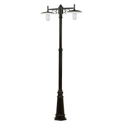 TOSCANE - Lant.+Mat IP43 IK02, noir, E27 2x57W max., Lpe non incl., haut.2,33m