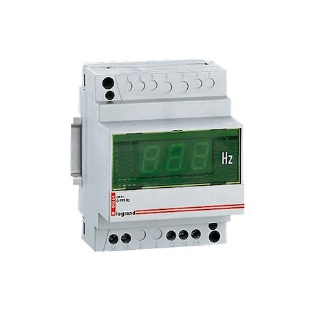 Fréquencemètre digital modulaire affichage 3 digits mesure 10-100Hz 230V~ 4 mod