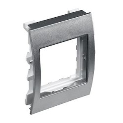 Cadre pour montage appareillage sur corniche Logix 80x80-PVC couleur Aluminium