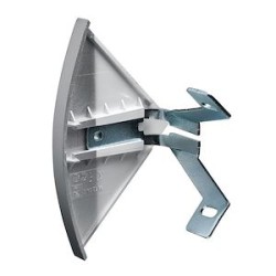 Embout pour corniche Logix 80x80mm - PVC couleur Aluminium