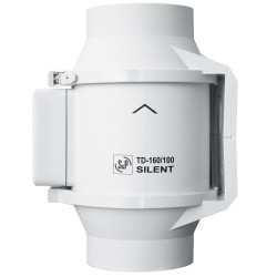 Ventilateur de conduit ultra-silencieux, 150/180 m3/h, 3 vitesses, D 100 mm