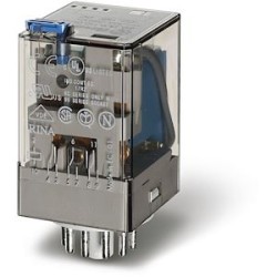 Relais industriel undécal 3RT 10A 24V DC, bouton test et indicateur mécanique