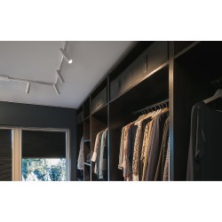 Zip Tube Mini spot rail 1 allumage noir 900lm 3000K Ra 98 coupure de phase