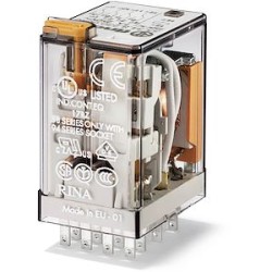 Relais industriel 4RT 7A 240V AC, bouton test et indicateur mécanique