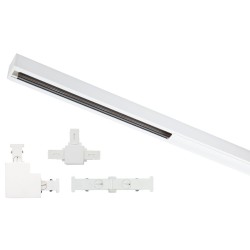 Zip connecteur droit pour rail 1 allumage blanc classe I IP20