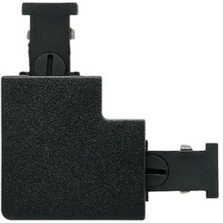 Zip connecteur en L pour rail 1 allumage noir classe II IP20