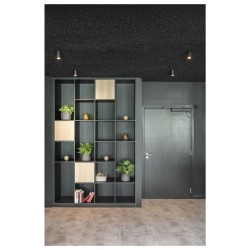 TRILEDO, plafonnier intérieur, simple, rond, noir, GU10/LED GU10 51mm, 10W max