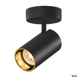ASTO TUBE, applique et plafonnier, cylindrique, GU10, 1x max. 10W, noir