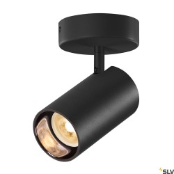 ASTO TUBE, applique et plafonnier, cylindrique, GU10, 1x max. 10W, noir