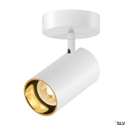 ASTO TUBE, applique et plafonnier, cylindrique, GU10, 1x max. 10W, blanc