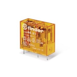 Relais circuit imprimé 1RT 12A 18V DC, AgNi, lavable