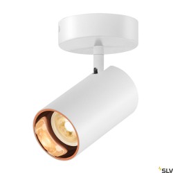 ASTO TUBE, applique et plafonnier, cylindrique, GU10, 1x max. 10W, blanc