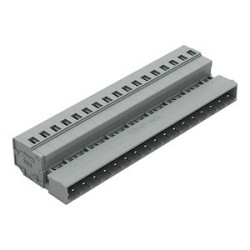 Connecteur mâle Cage Clamp 17 pôles / Pas 5 mm / Gris