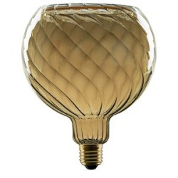 LED Floating Globe 150 twisted, ampoule LED, gris fumée, E27, PHASE, 6W, 1900K