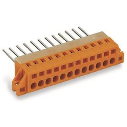 Barrette à bornes traversantes, avec brides, 3 pôles / 1C