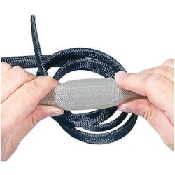 Gaine tressée Pliosil PET 20 NOIR