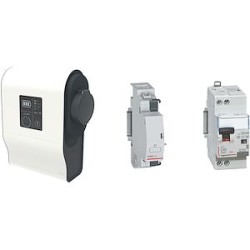 Pack borne VE mono Green'up Premium avec protections 7,4kW Mode 3 plastique