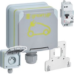 Prêt-à-poser Green'up Access prise pour véhicule électrique + patère + disj diff