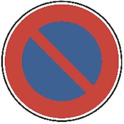 Panneau V.E Stationnement interdit. Poteau non inclus (voir BIZ771105)