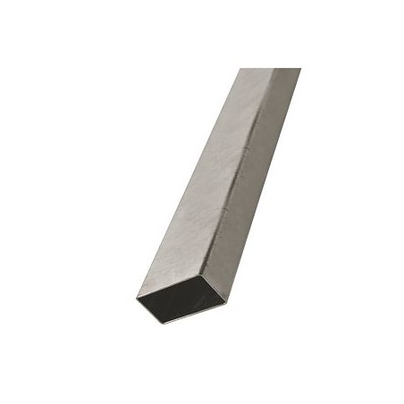 Poteau 2 m pour panneau de signalisation avec tube acier galvanisé 80 x 40 mm