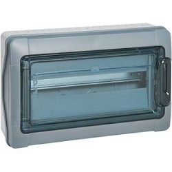 Coffret étanche Plexo³ 18 modules avec embouts à perforation directe prémontés