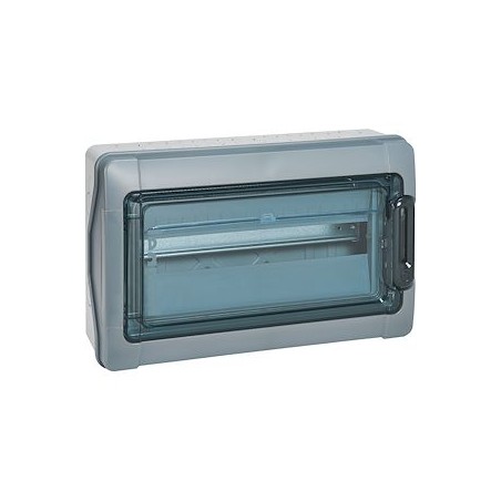 Coffret étanche Plexo³ 18 modules avec embouts à perforation directe prémontés