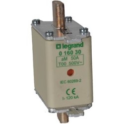 Cartouche industrielle à couteau typeaM taille 00 - avec voyant - 50A