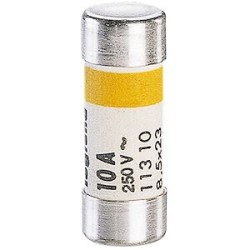Cartouche cylindrique domestique 8,5x23mm sans voyant - 10A