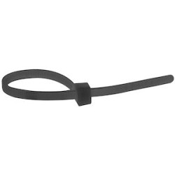 Collier Colring noir à denture intérieure largeur 2,4mm et longueur à plat 95mm