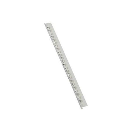 Réglette 24 repères Mémocab largeur 2,3mm + lettre majuscule O noir/fond blanc
