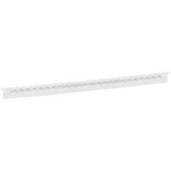 Réglette 24 repères Mémocab largeur 2,3mm + lettre majuscule S noir/fond blanc