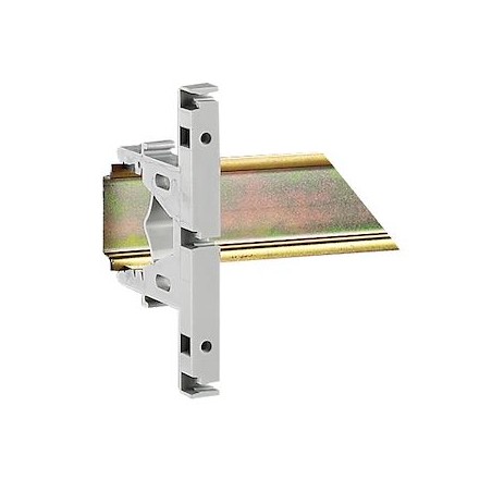 Support isolant pour écrans protège-bornes enclipsage sur rail symétrique