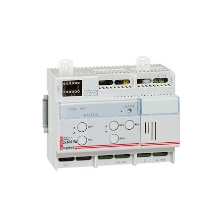 Actionneur/variateur avec marche forcée 2x500W MyHOME BUS - 6 modules DIN