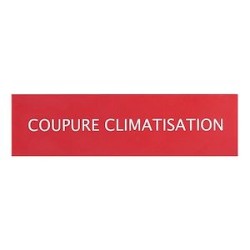 Etiquettes autocollantes (3) 'coupure climatisation' pour coffrets de sécurité