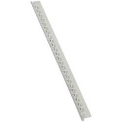 Réglette de 24 repères Mémocab largeur 2,3mm avec chiffre 7 noir sur fond blanc
