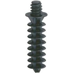 Cheville à visser noire protégée ultraviolets pour embase à visser et colliers