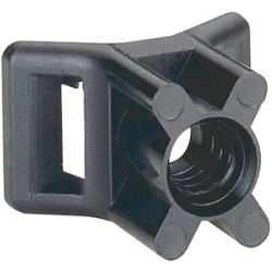 Embase à visser - protégé UV - fixable par cheville réf. 319 57 - noir