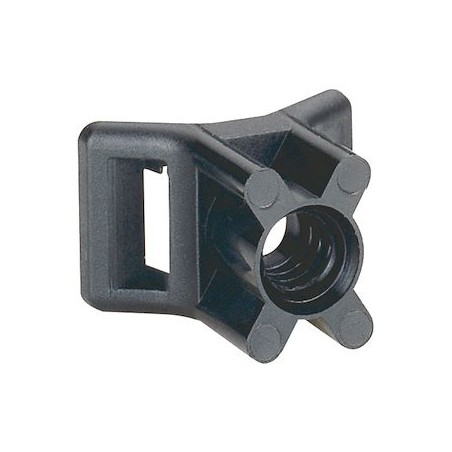 Embase à visser - protégé UV - fixable par cheville réf. 319 57 - noir