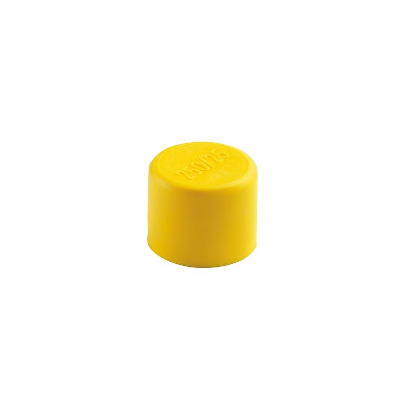 Bouchon finition jaune pour conduits D25mm